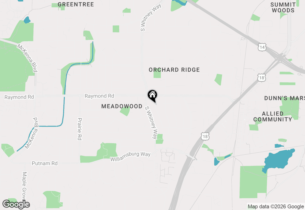 Map of 2102 Manor Green Drive, Madison, WI 53711