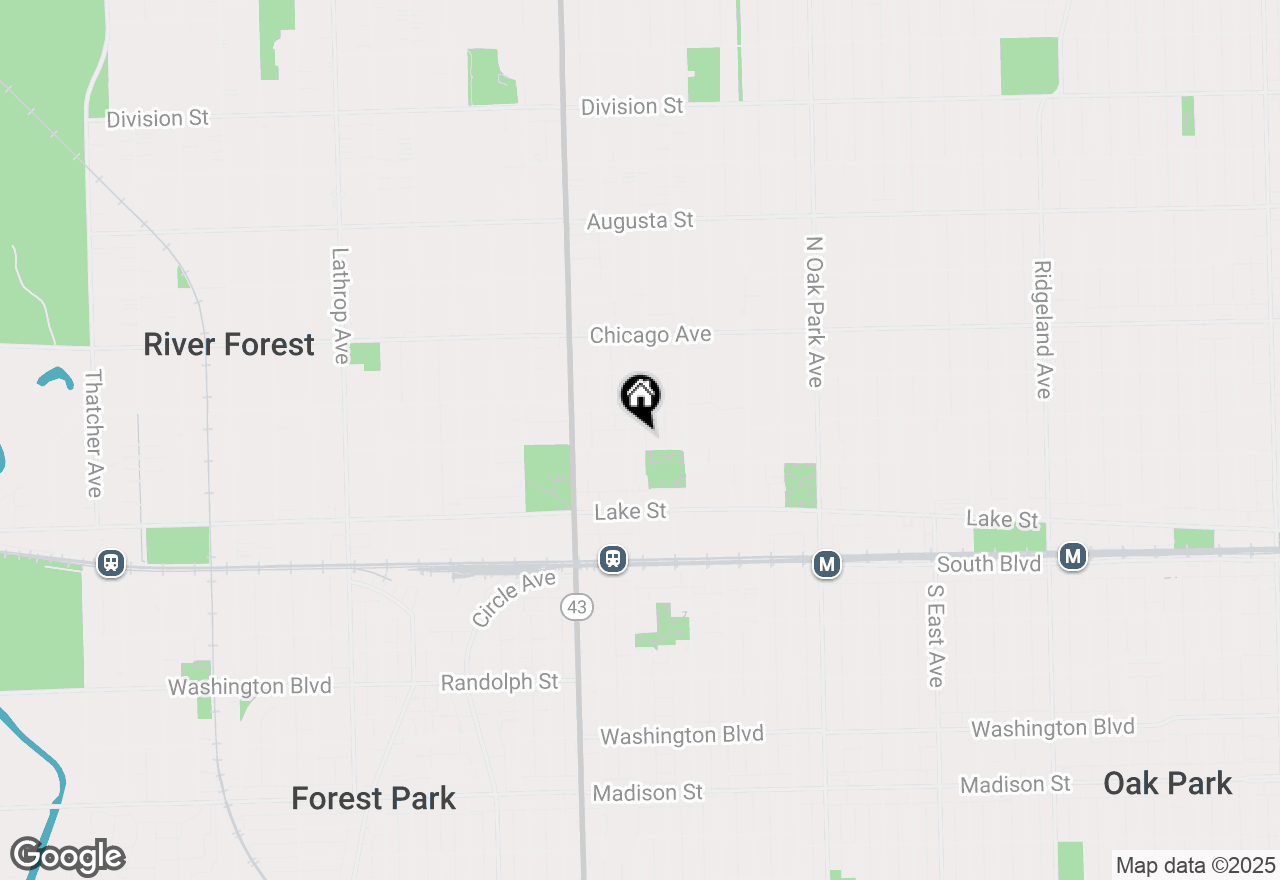 Map of 1044 W Ontario Street #1C, Oak Park, IL 60302