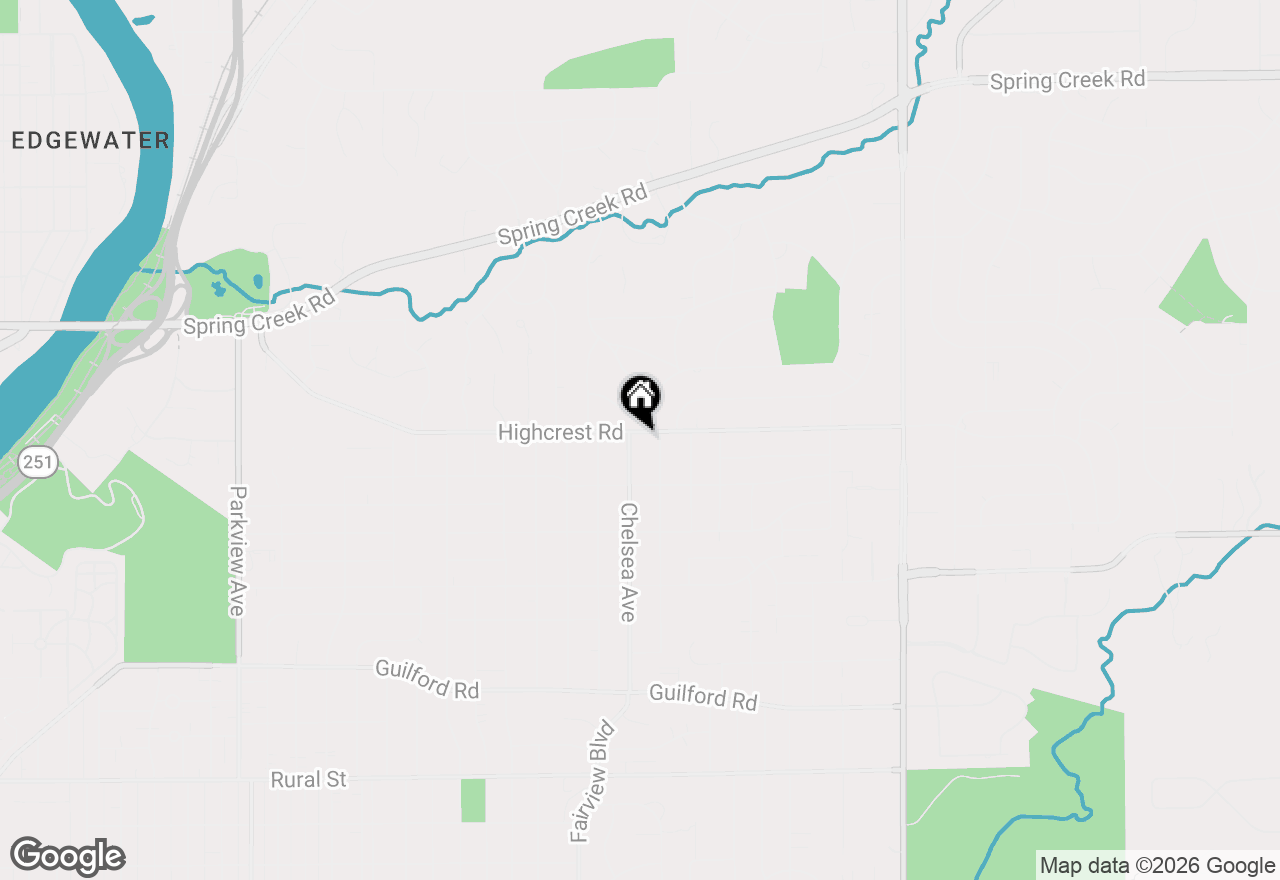 Map of 3603 Highcrest Road, Rockford, IL 61107