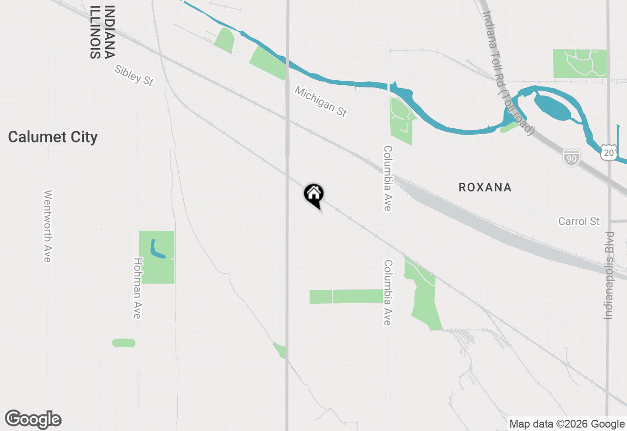 Map of 907 Carroll Street, Hammond, IN 46320