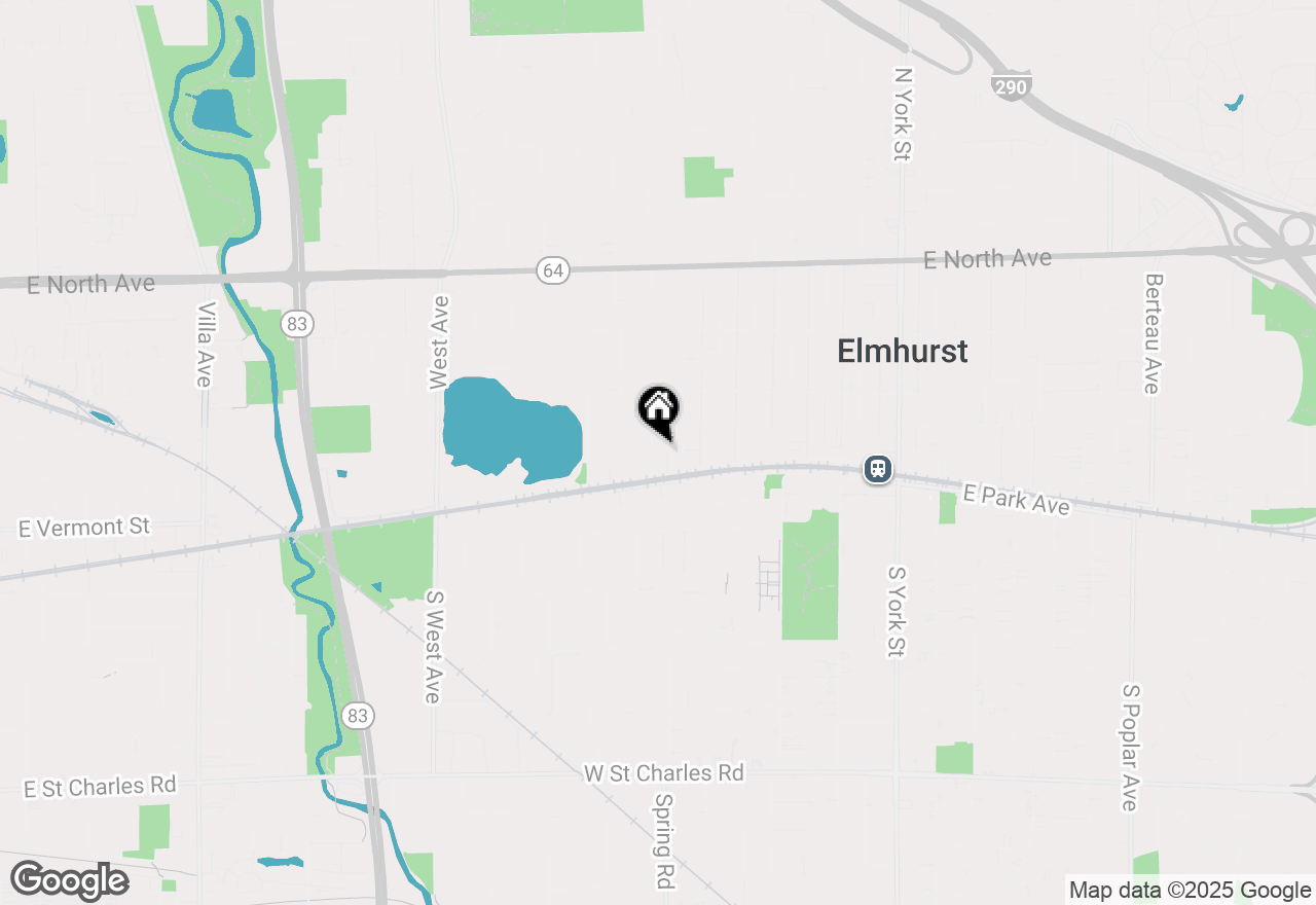 Map of 117 N Walnut Street, Elmhurst, IL 60126