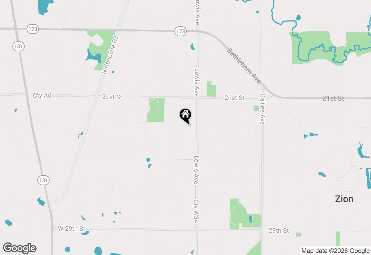Map of 3117 23rd Street, Zion, IL 60099