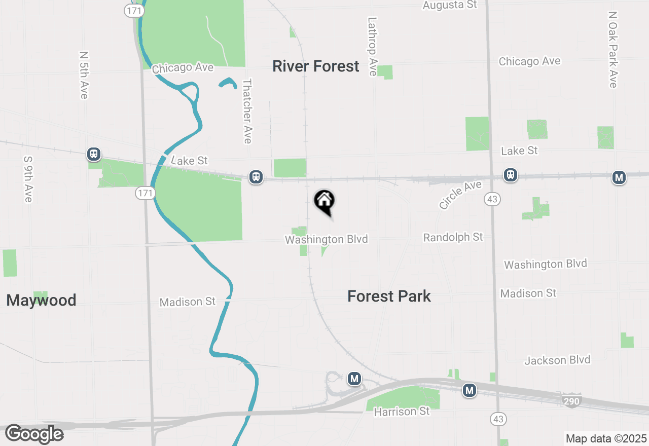 Map of 227 Park Avenue, River Forest, IL 60305