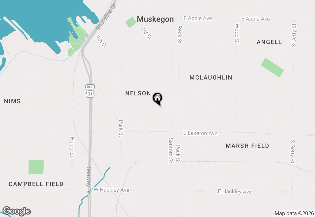 Map of 1632 5th Street, Muskegon, MI 49441