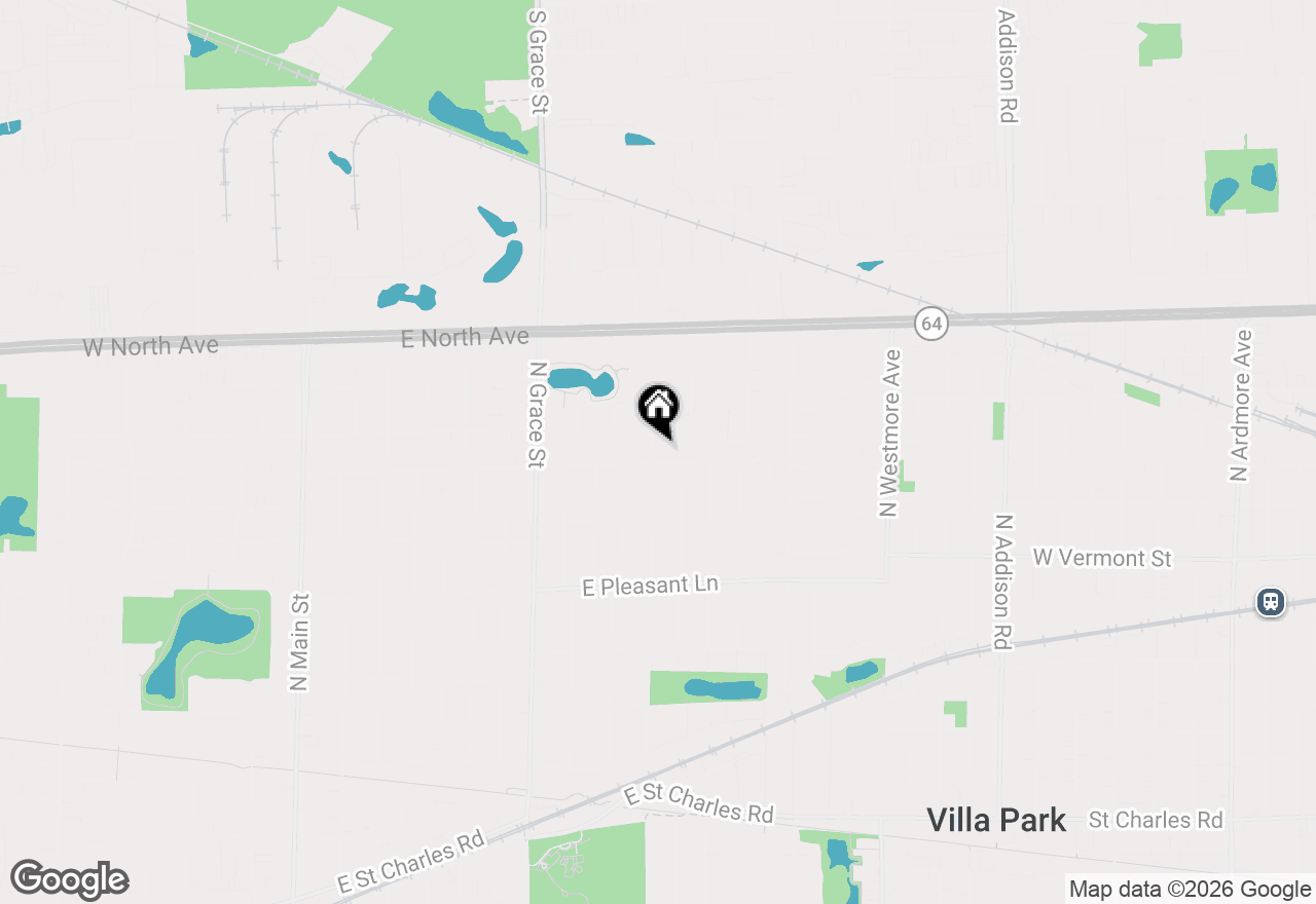 Map of 607 N Edgewood Avenue, Lombard, IL 60148