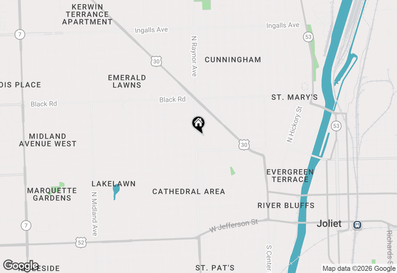 Map of 518 -520 N Raynor Avenue, Joliet, IL 60435