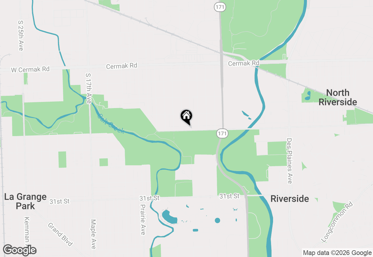 Map of 8614 W 26th Street, North Riverside, IL 60546