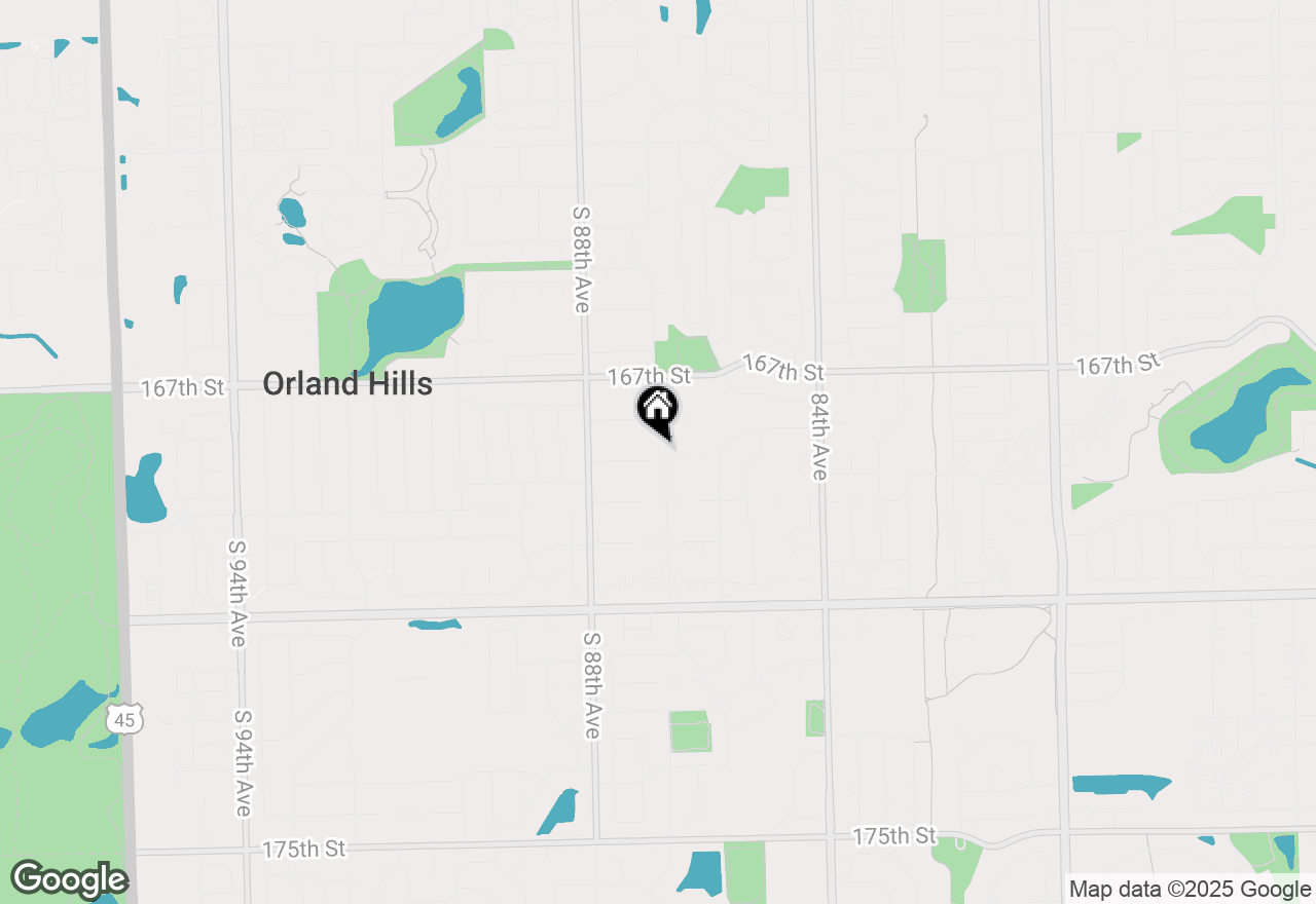 Map of 8700 W 168th Street, Orland Park, IL 60462