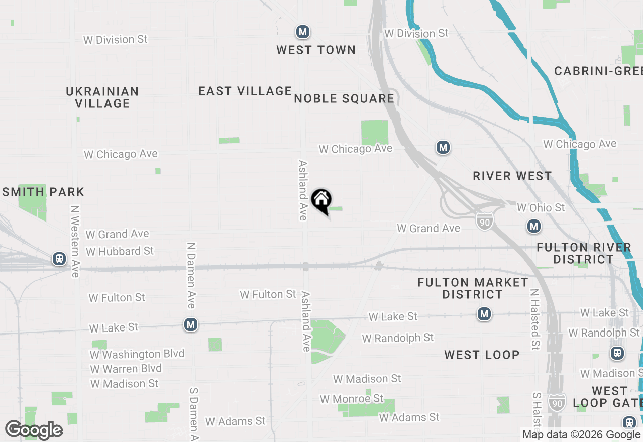 Map of 514 N Armour Street #1F, Chicago, IL 60642