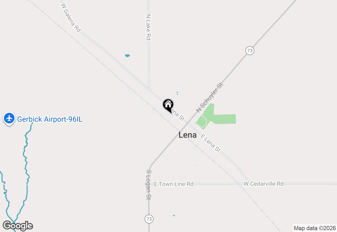 Map of 217 W Railroad Street, Lena, IL 61048