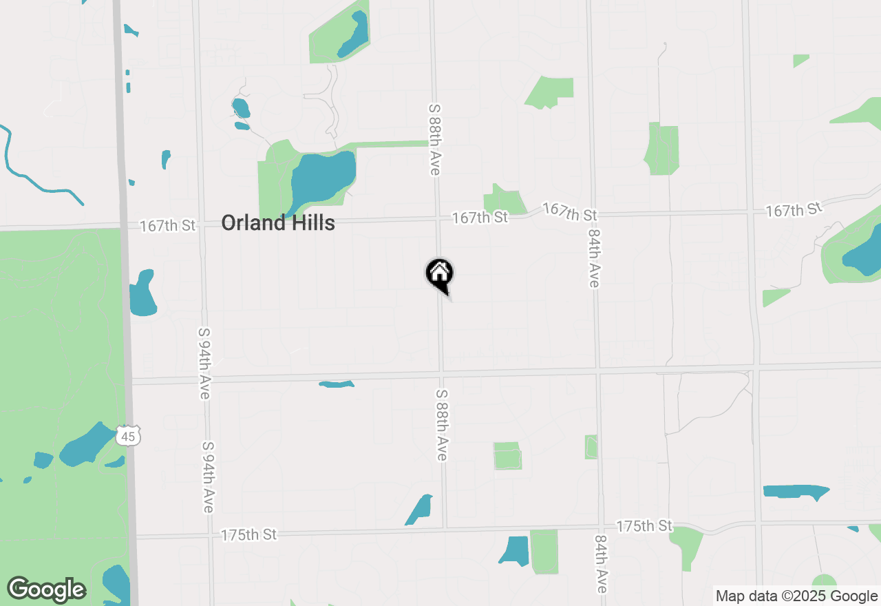 Map of 8929 W 169th Place, Orland Hills, IL 60487