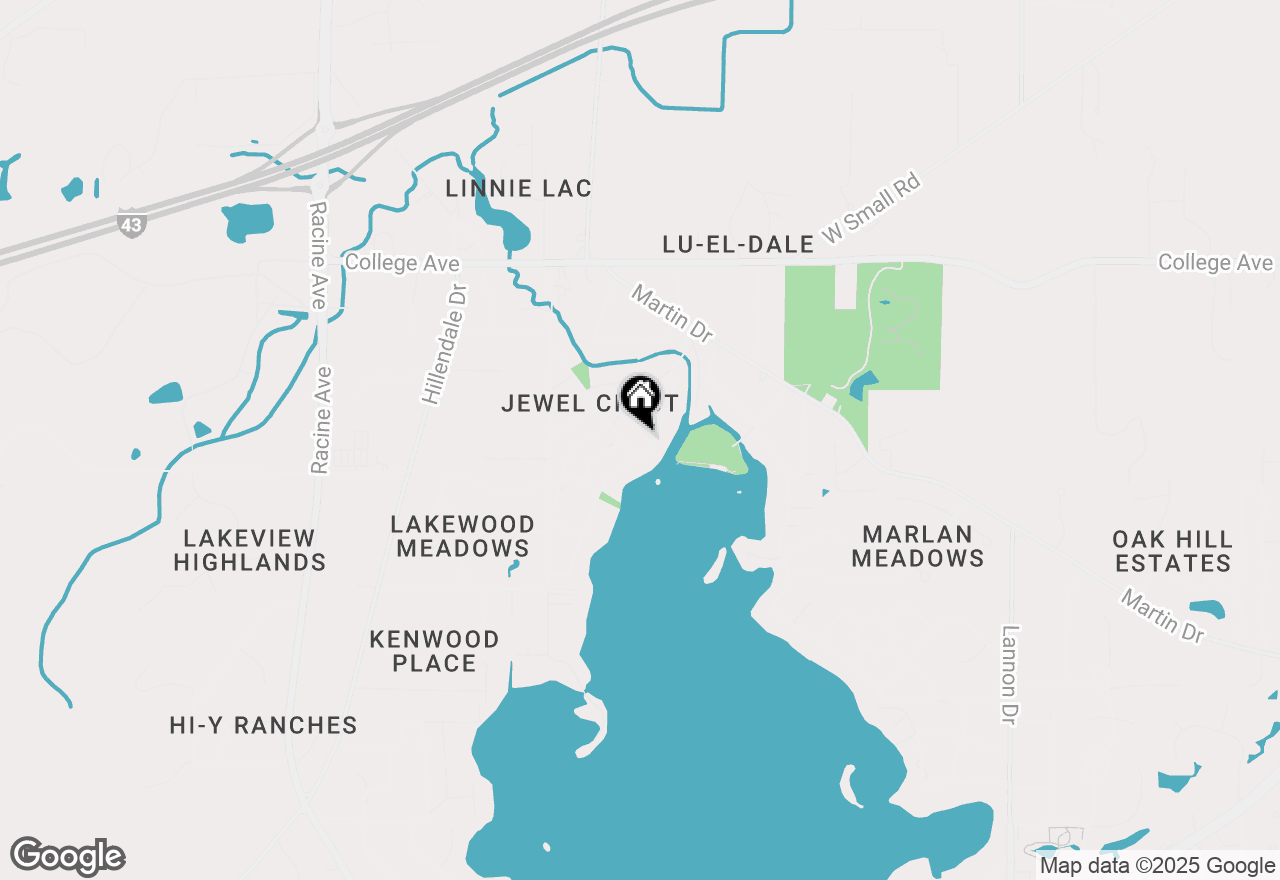 Map of W184S6665 Jewel Crest Dr, Muskego, WI 53150