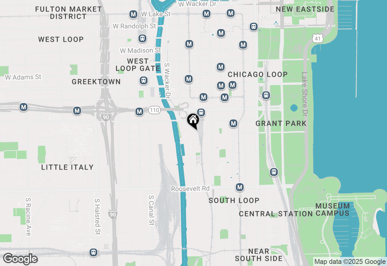 Map of 701 S Wells Street #1605, Chicago, IL 60607