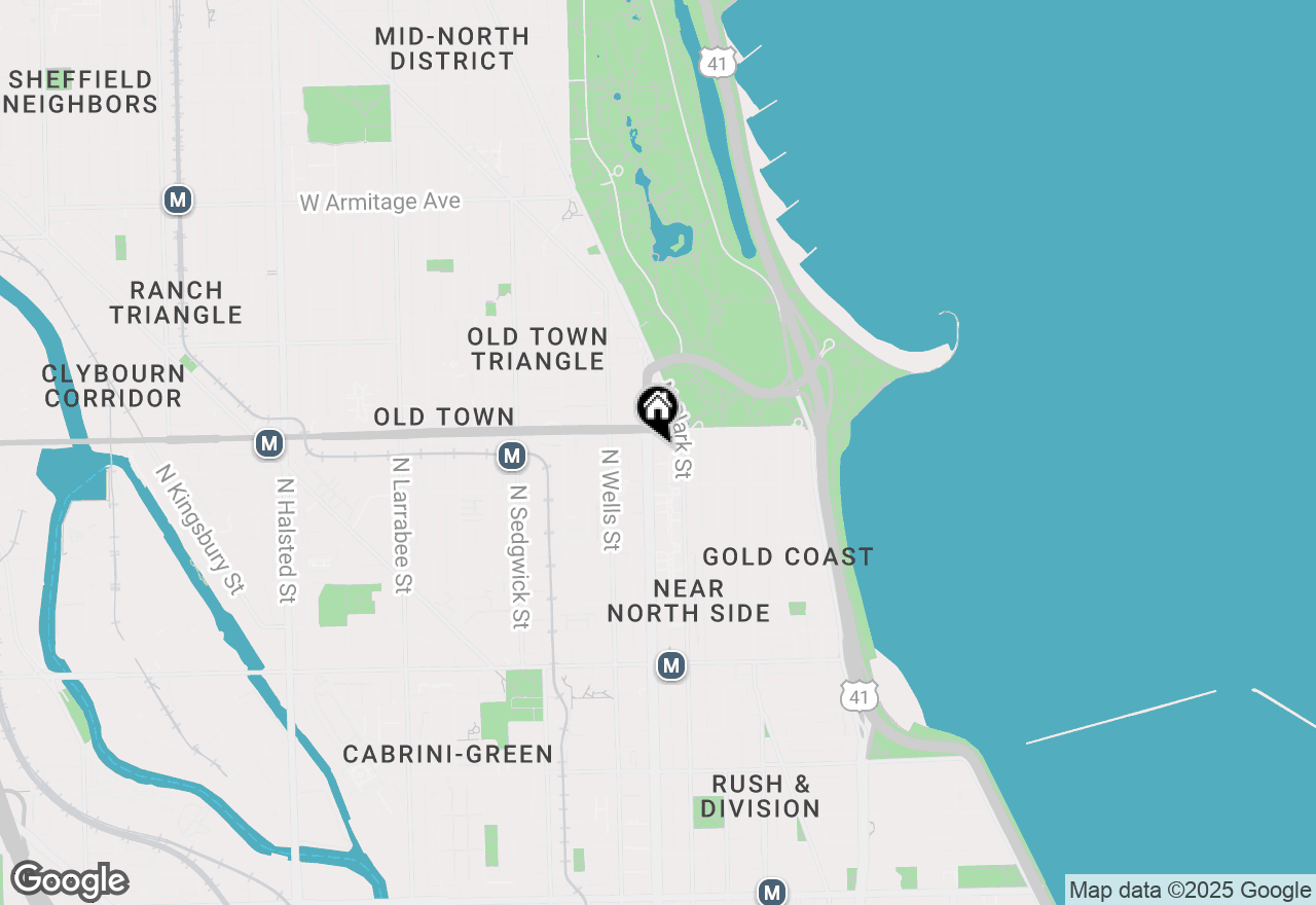 Map of 1560 N Sandburg Terrace #4109J, Chicago, IL 60610