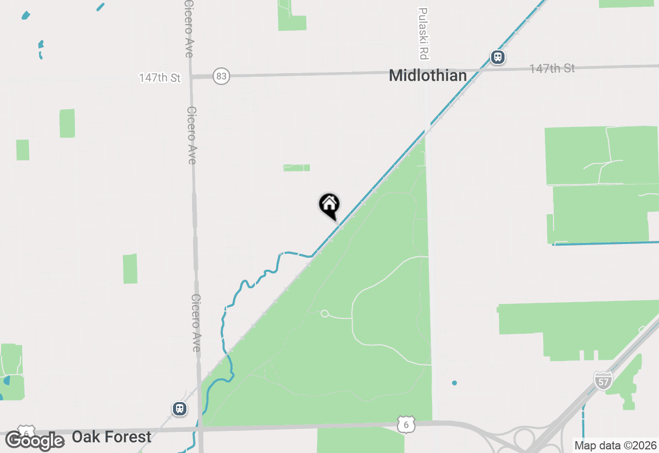 Map of 15213 Waverly Avenue, Midlothian, IL 60445
