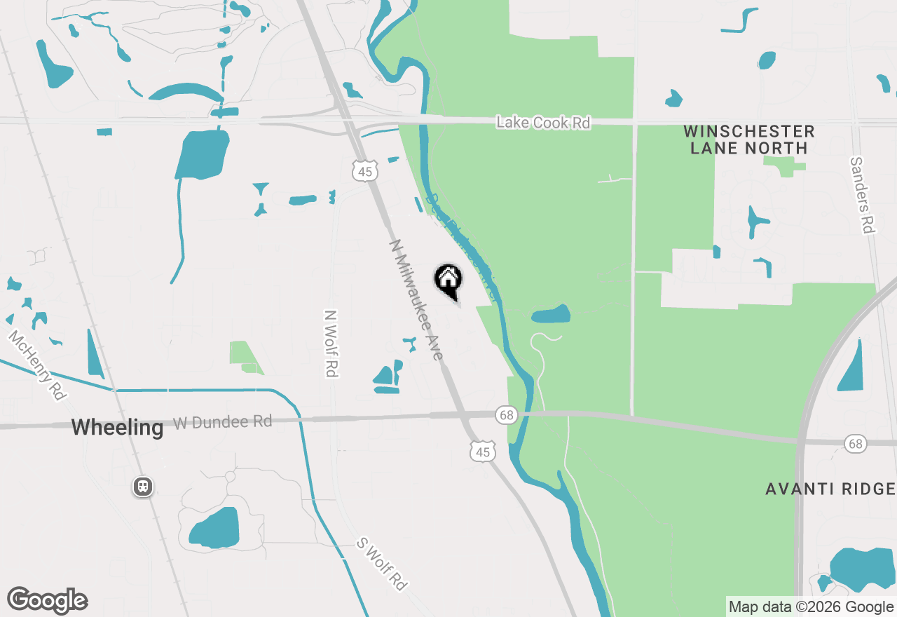 Map of 335 Shadow Bend Drive, Wheeling, IL 60090