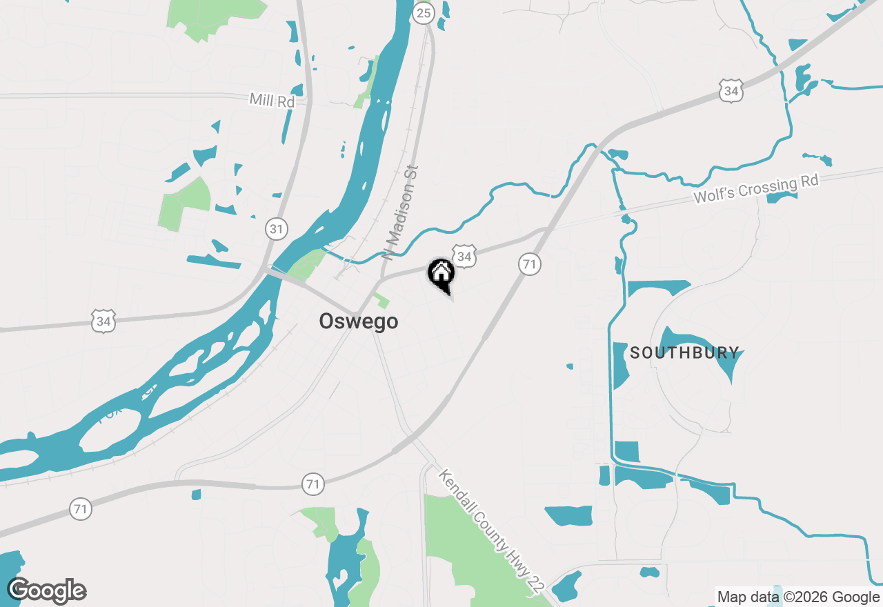 Map of 55 Garfield Street, Oswego, IL 60543