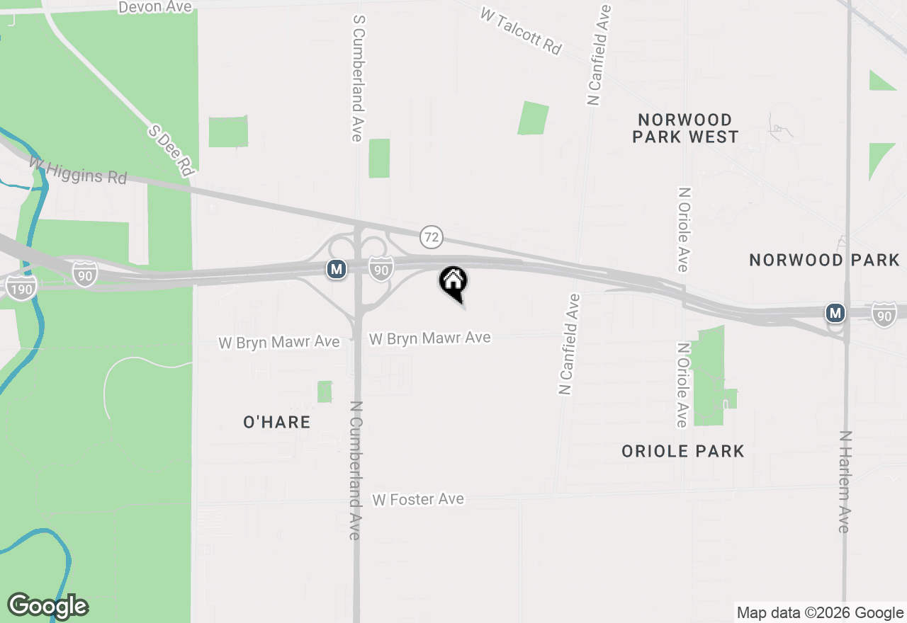 Map of 5639 N Manor Lane, Norwood Park Township, IL 60631