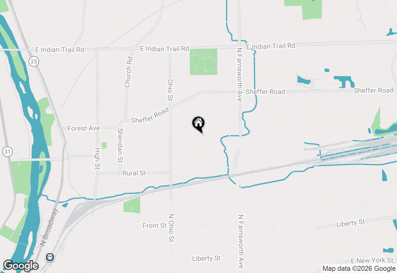 Map of 1150 Lehnertz Avenue, Aurora, IL 60505