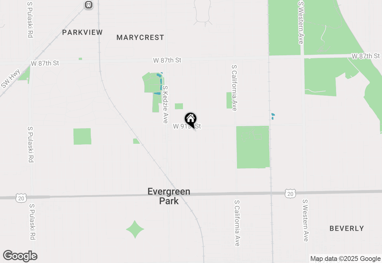 Map of 9116 S Utica Avenue, Evergreen Park, IL 60805