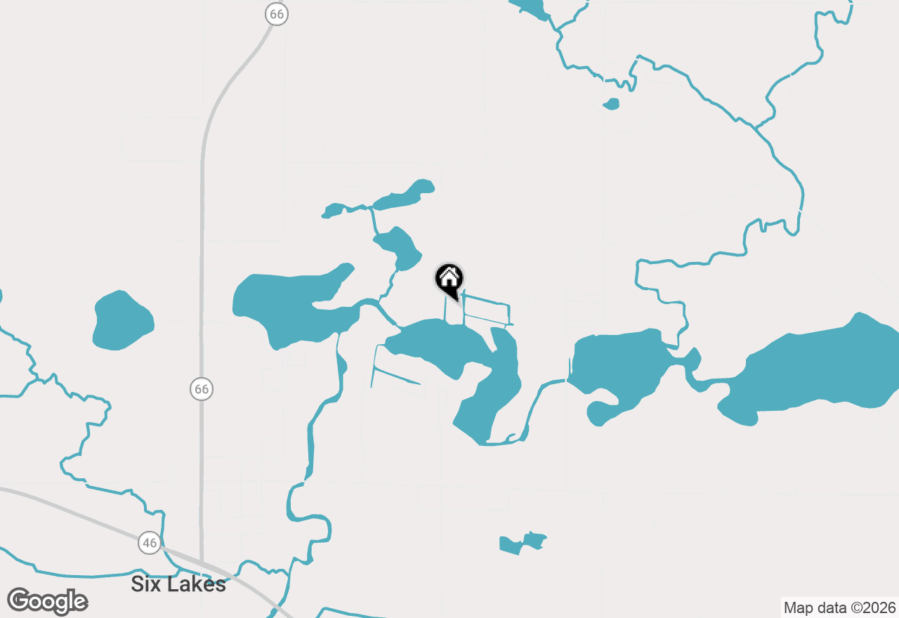 Map of 10041 Neil Drive, Six Lakes, MI 48886