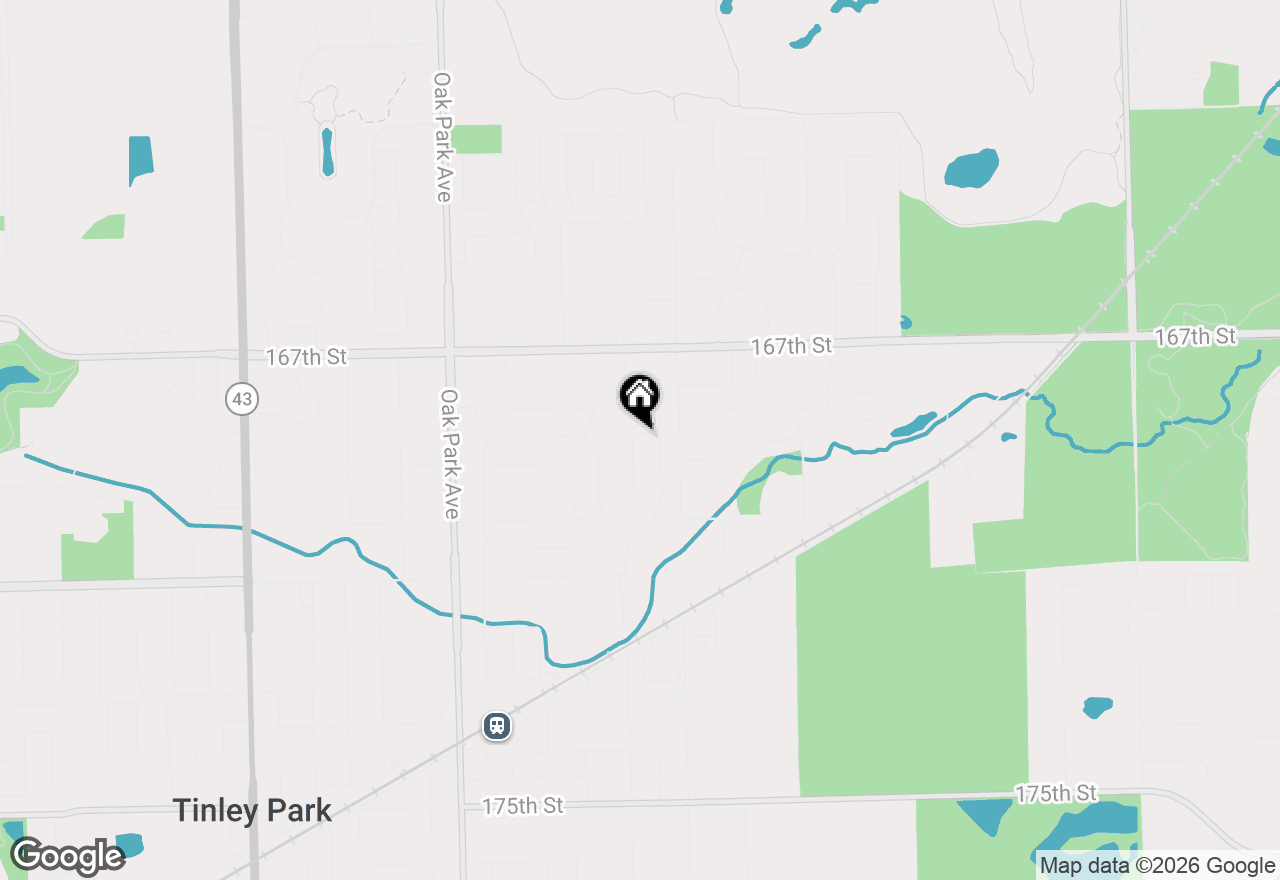 Map of 16841 Willow Lane Drive, Tinley Park, IL 60477