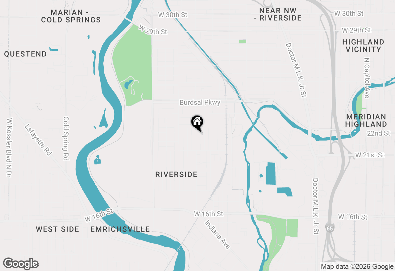 Map of 2165 Sugar Grove Avenue, Indianapolis, IN 46202