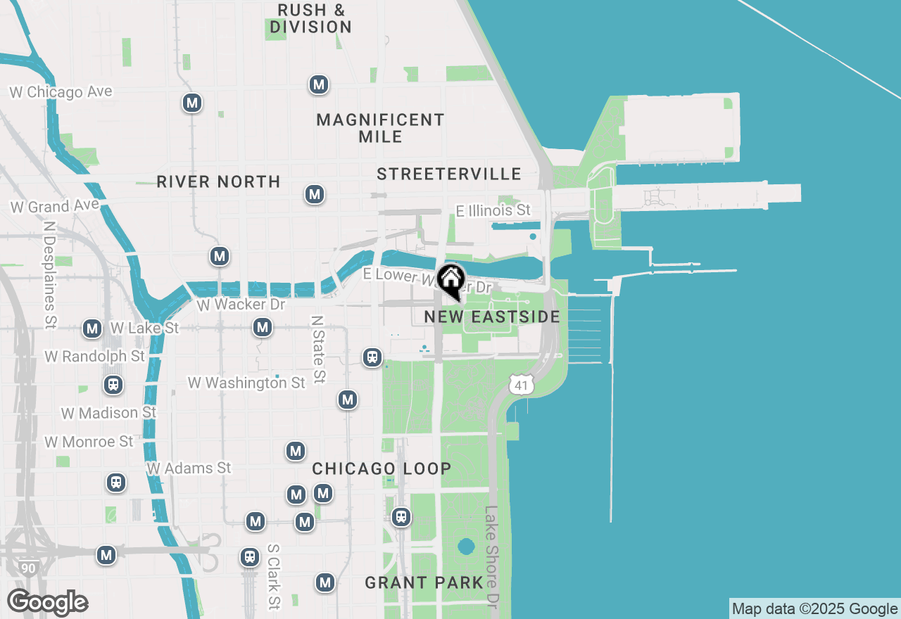 Map of 225 N Columbus Drive #7802, Chicago, IL 60601