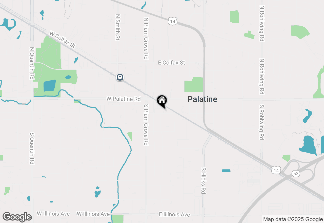 Map of 100 E Washington Street, Palatine, IL 60067