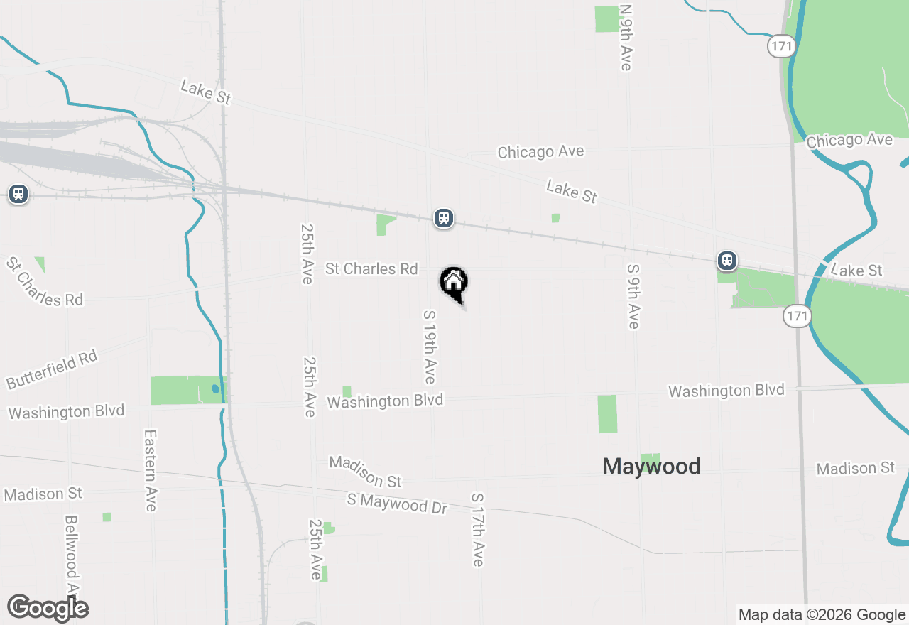 Map of 153 S 18th Avenue, Maywood, IL 60153