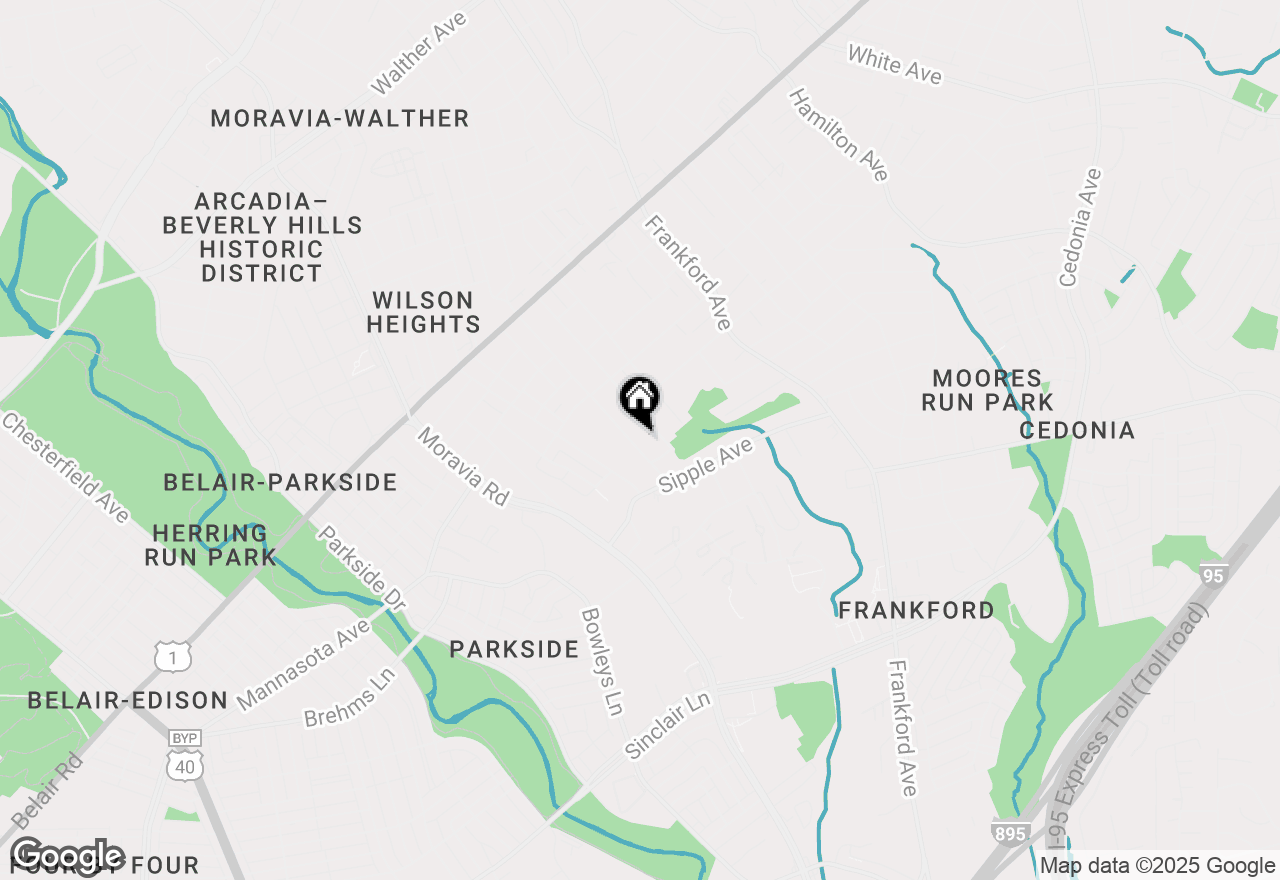 Map of 4612 Woodlea Avenue, Baltimore, MD 21206