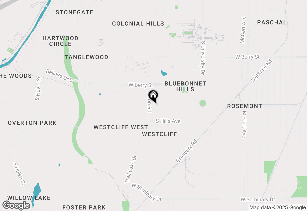 Map of 3532 W Biddison Street, Fort Worth, TX 76109