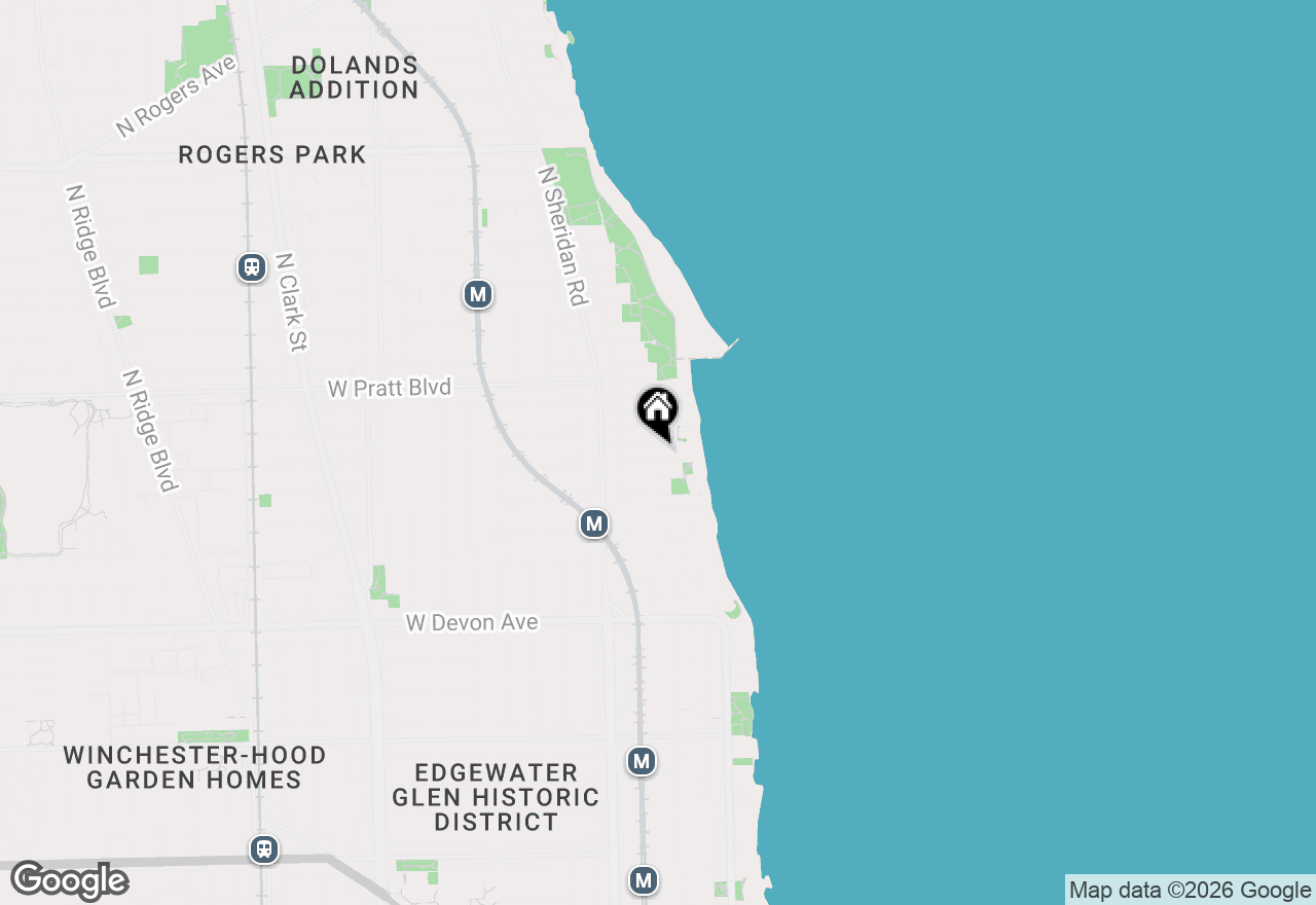 Map of 1065 W North Shore Avenue #2, Chicago, IL 60626