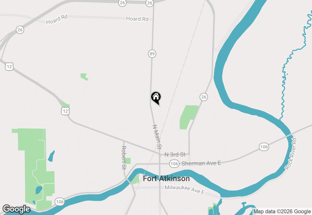 Map of 713 Oak Street, Fort Atkinson, WI 53538