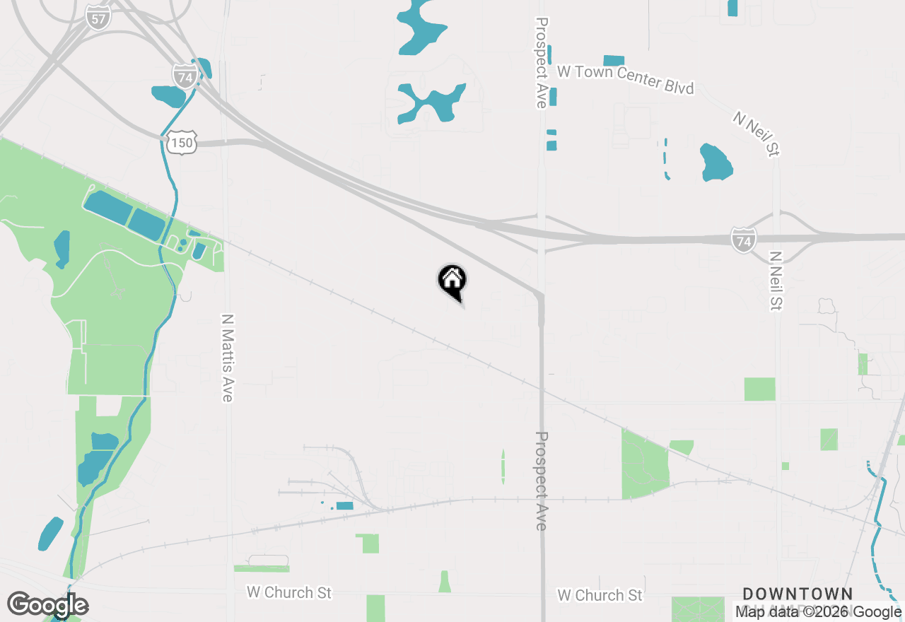 Map of 1502 Powers Lane, Champaign, IL 61821
