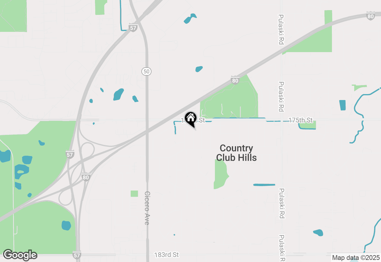 Map of 17532 Mulberry Street, Country Club Hills, IL 60478
