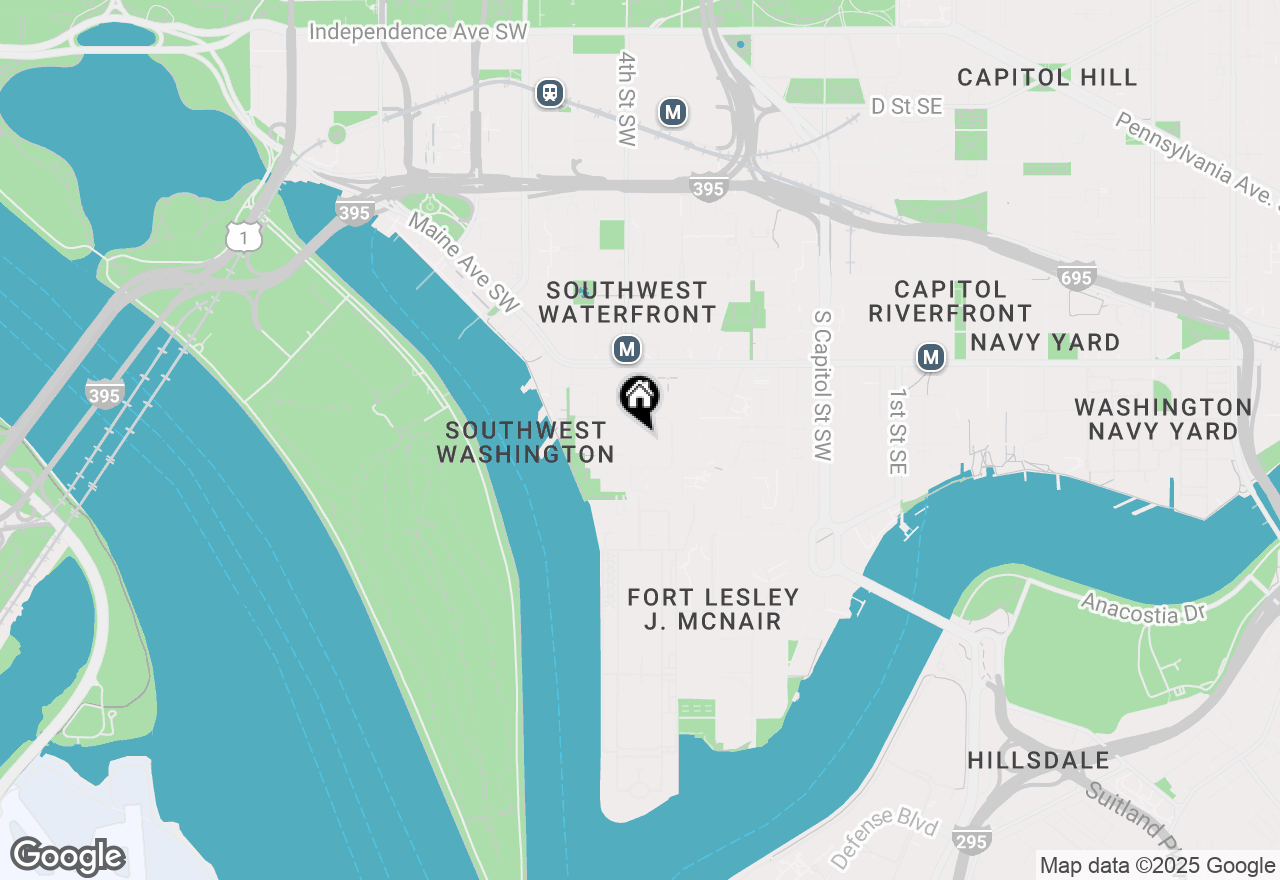 Map of 1342 4th Street Sw, Washington, DC 20024