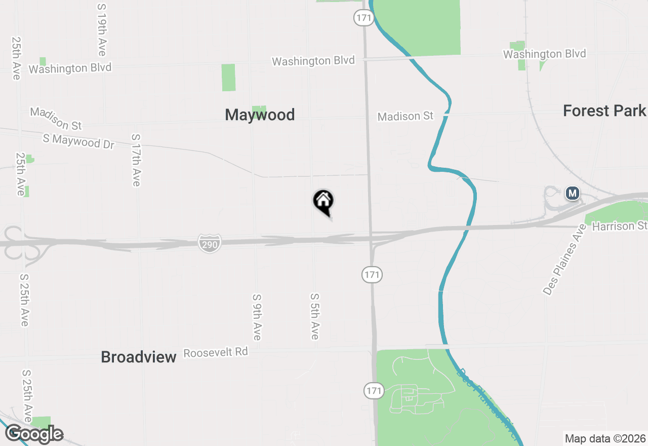 Map of 1702 S 4th Avenue, Maywood, IL 60153
