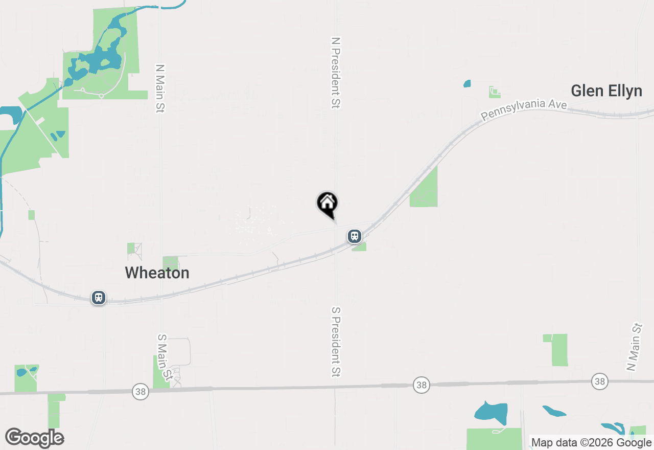 Map of 933 College Avenue #A, Wheaton, IL 60187