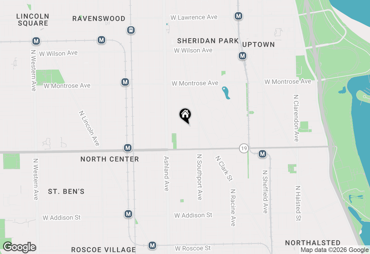 Map of 1451 W Warner Avenue #2, Chicago, IL 60613