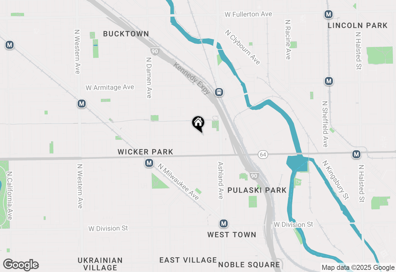 Map of 1714 W Wabansia Avenue, Chicago, IL 60622
