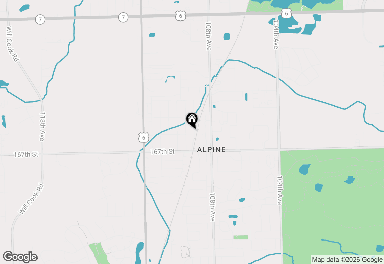 Map of 16546 Pear Avenue, Orland Park, IL 60462