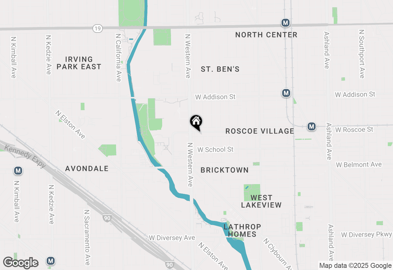 Map of 2341 W Roscoe Street #1E, Chicago, IL 60618