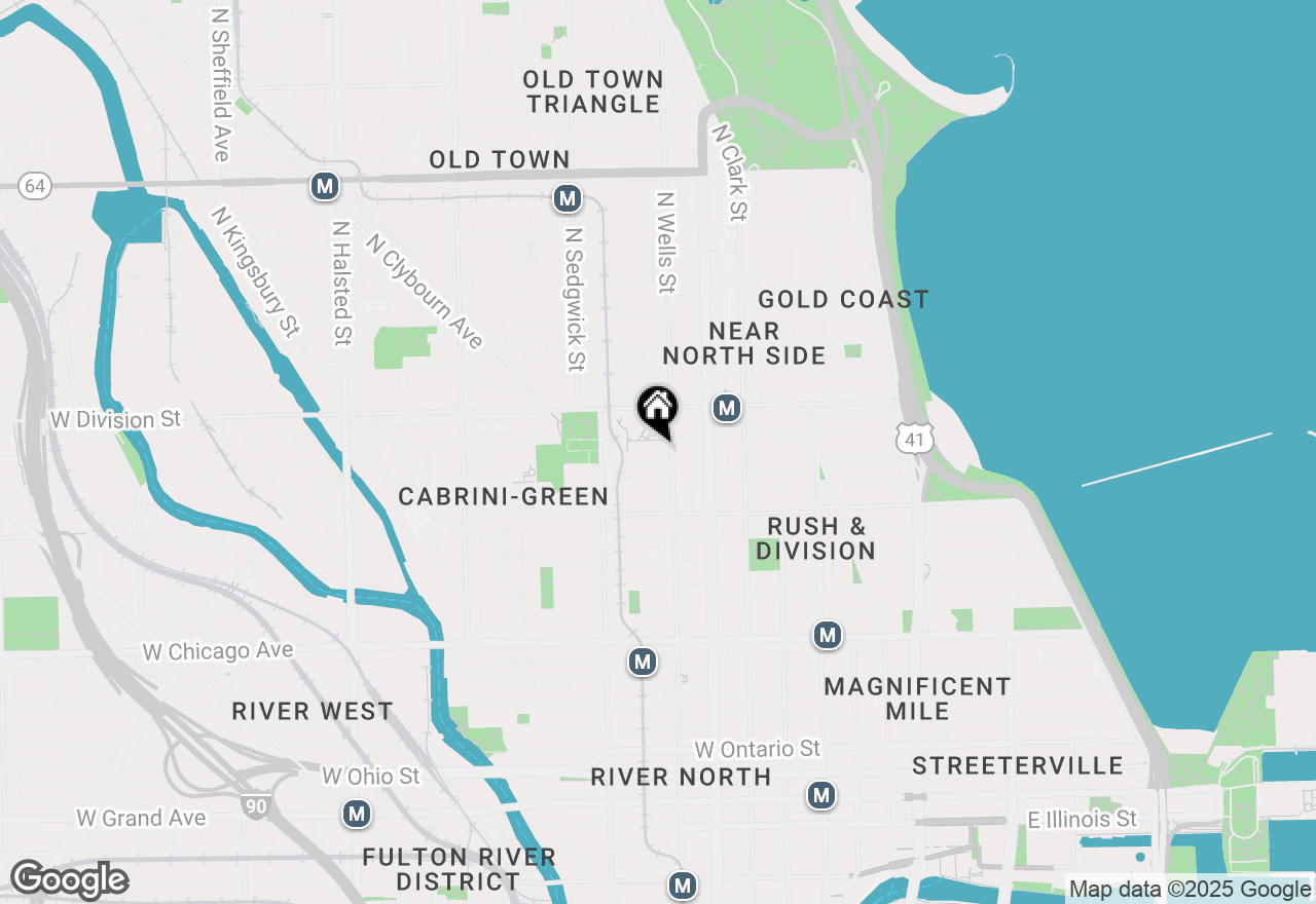 Map of 202 W Hill Street #3903, Chicago, IL 60610