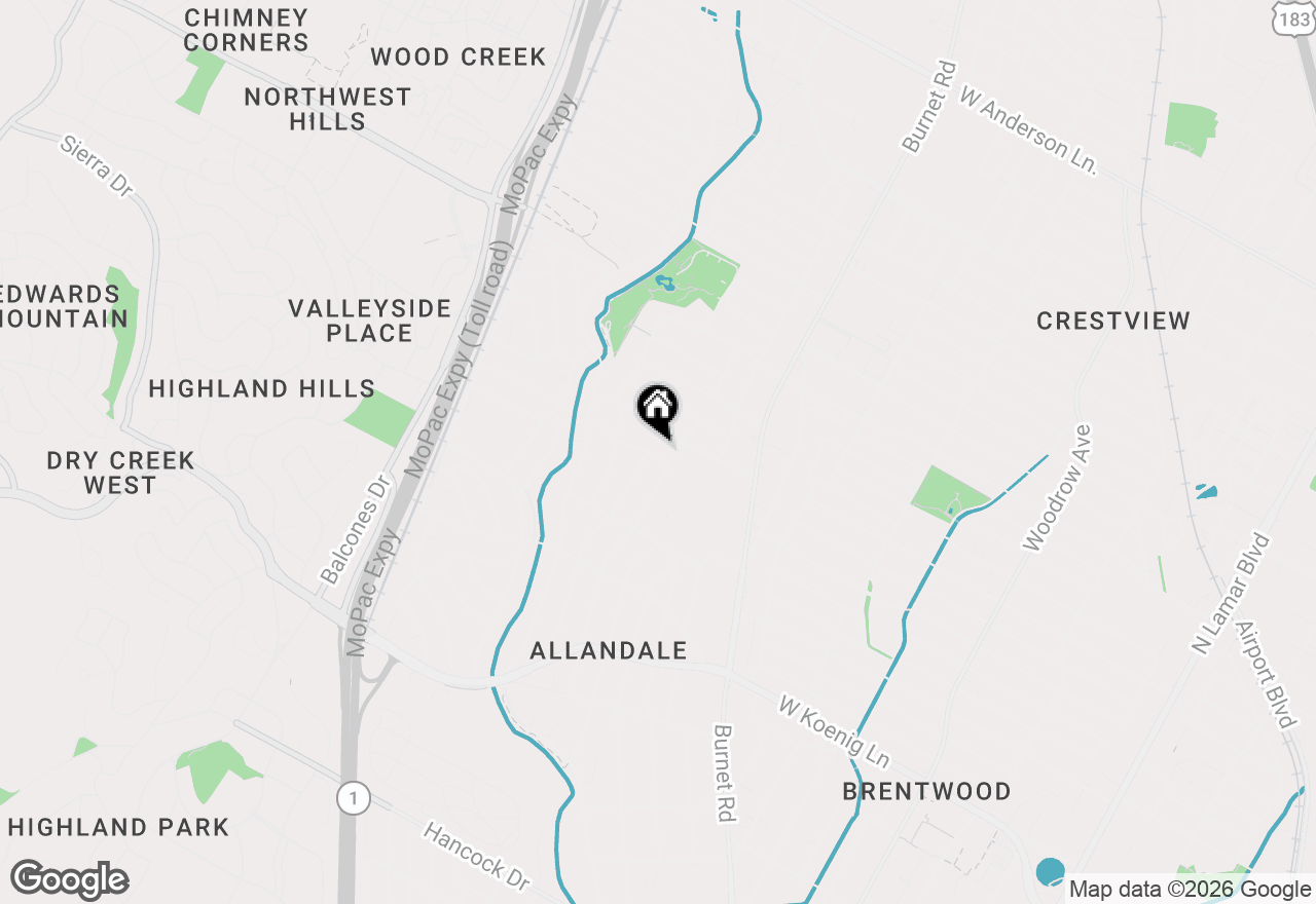 Map of 2604 Cavileer Ave, Austin, TX 78757
