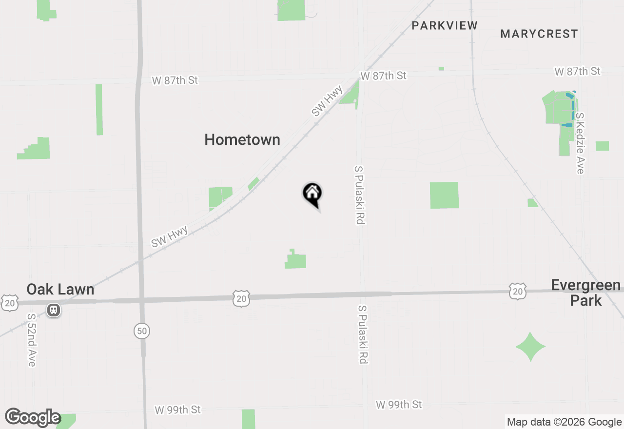 Map of 9204 Kedvale Avenue, Oak Lawn, IL 60453