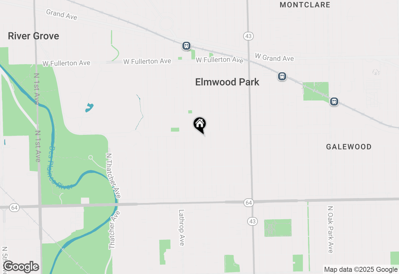 Map of 1933 N 75th Avenue, Elmwood Park, IL 60707