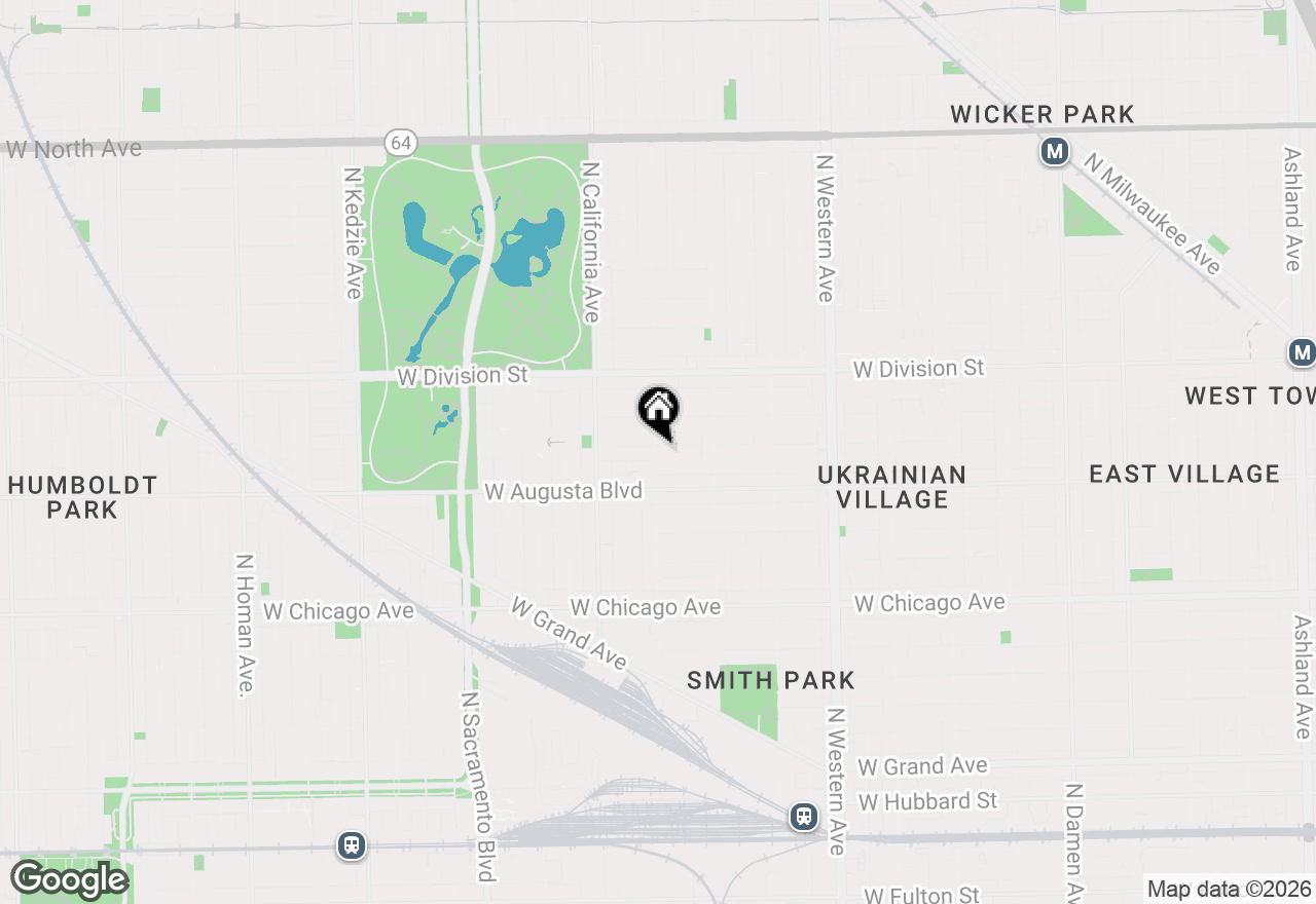 Map of 1035 N Washtenaw Avenue #1, Chicago, IL 60622