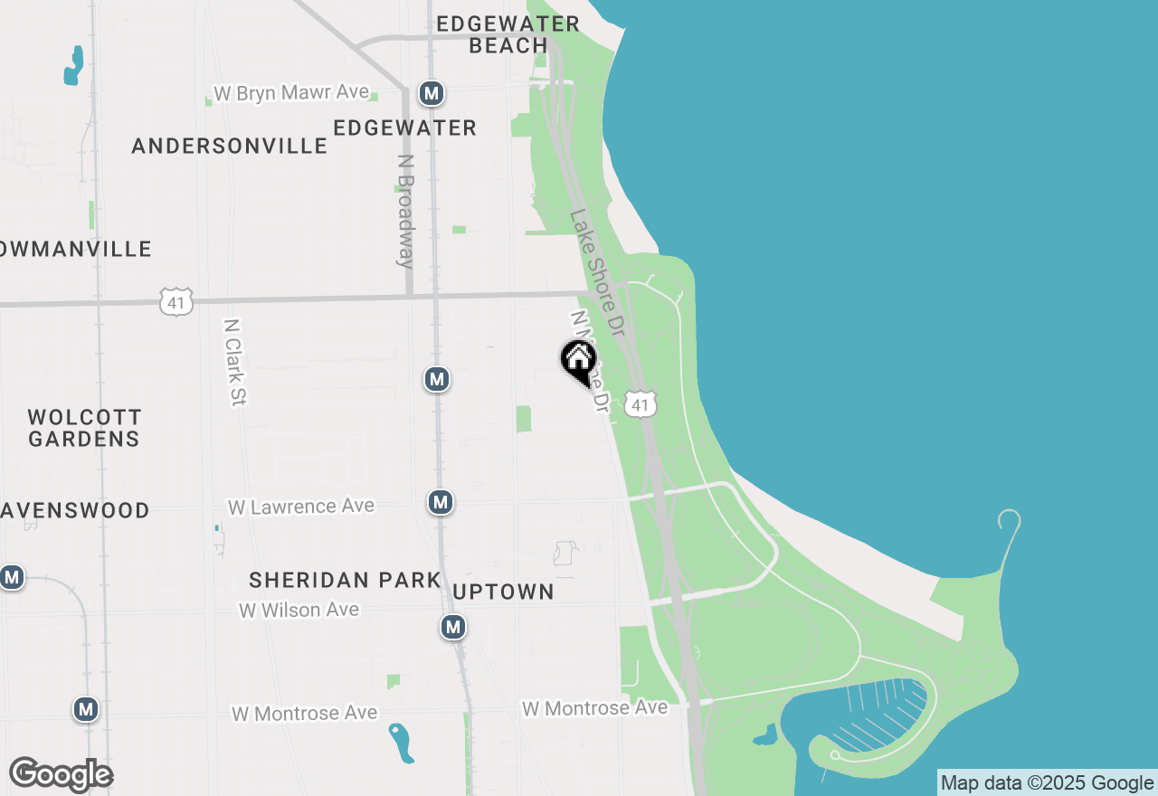 Map of 4960 N Marine Drive #1412, Chicago, IL 60640