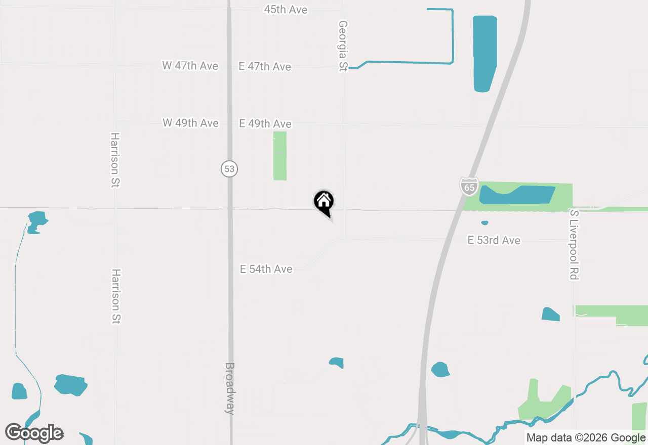 Map of 621 E 52nd Avenue, Merrillville, IN 46410